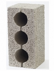 Блок стеновой отсев щебня 390х190х190 3‐х пустотный